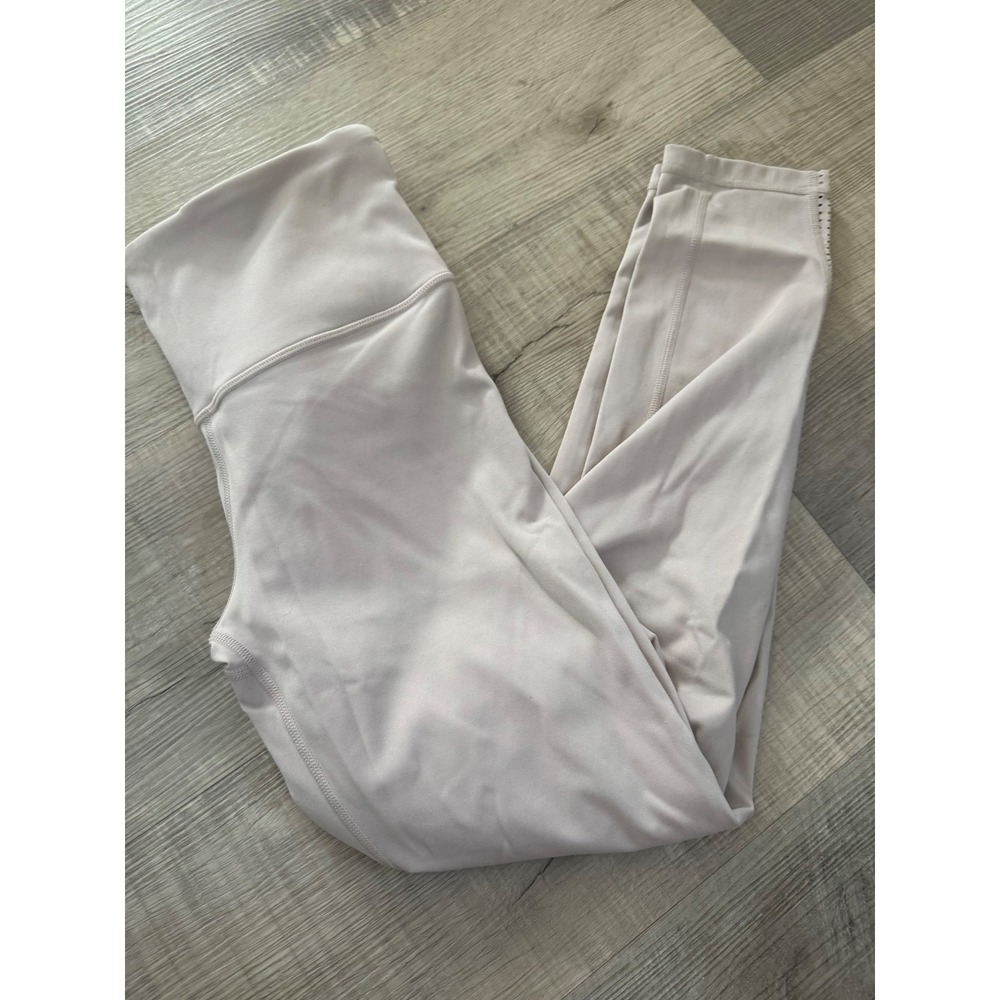 Savvi Fit Laser Cut High-Waisted Leggings - Light Mauve - Size S